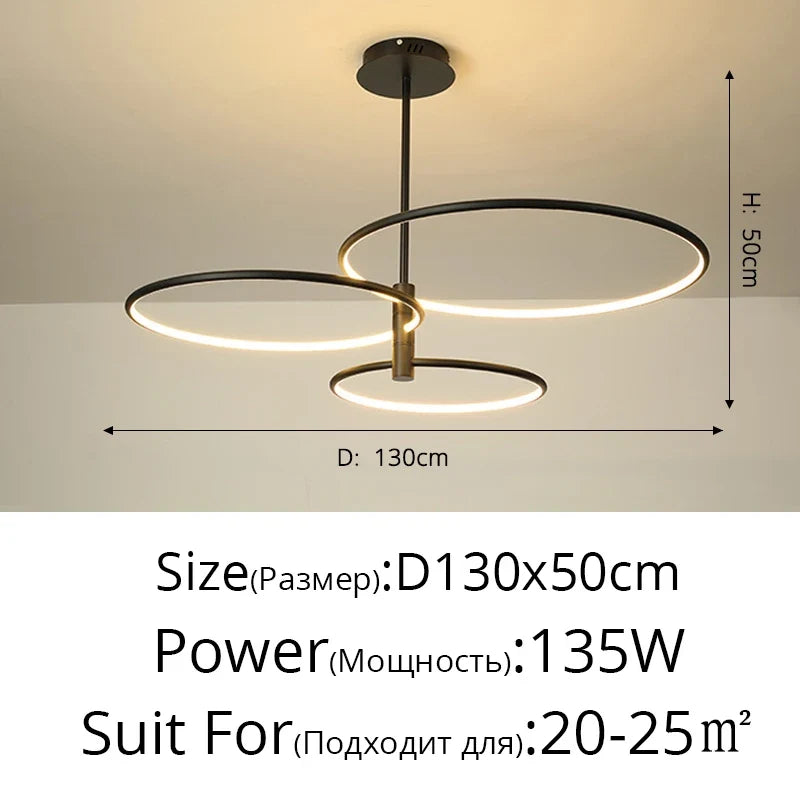 lustre led créatif moderne de luxe pour éclairage intérieur