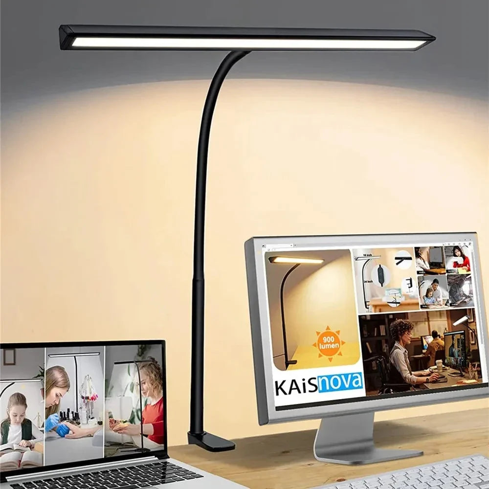 lampe de bureau led pliable à clip protection des yeux 3 modes 10 intensités