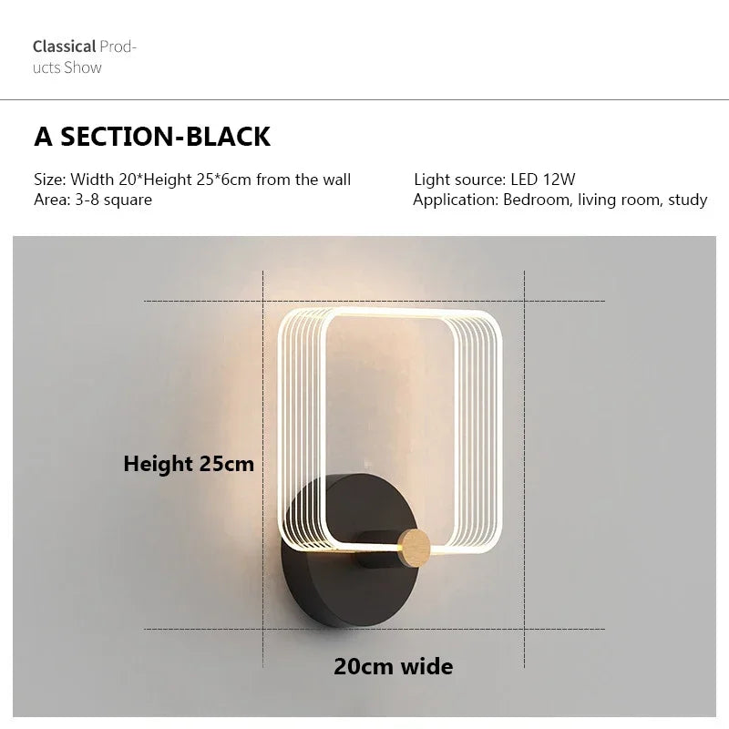 applique murale led moderne style nordique simple décoratif