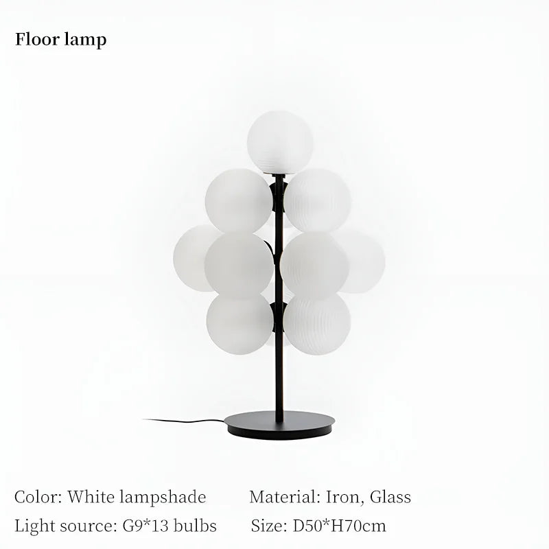 lustre créatif en verre design forme raisin pour intérieur moderne