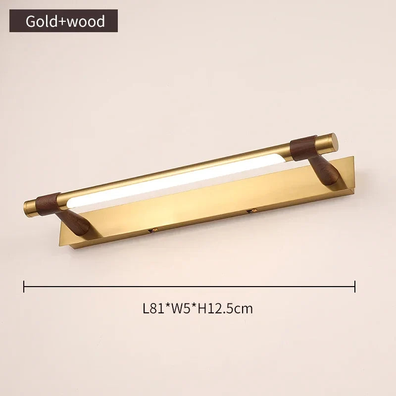 applique led moderne en cuivre pour miroir avant