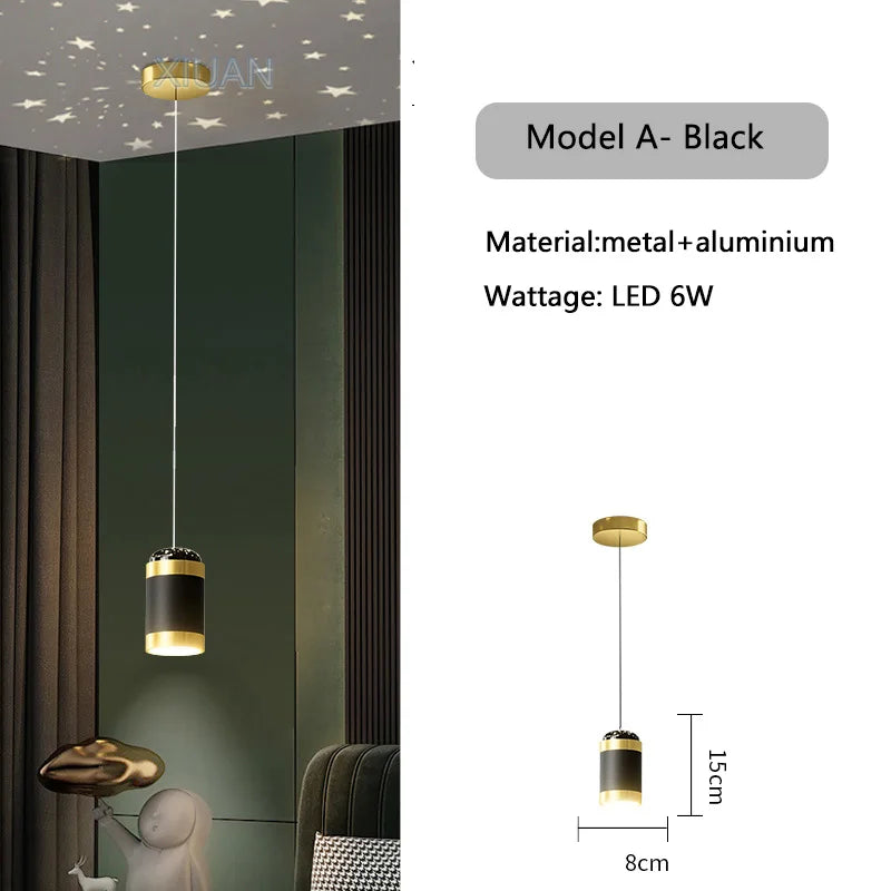 suspension modernes pour éclairage intérieur barre