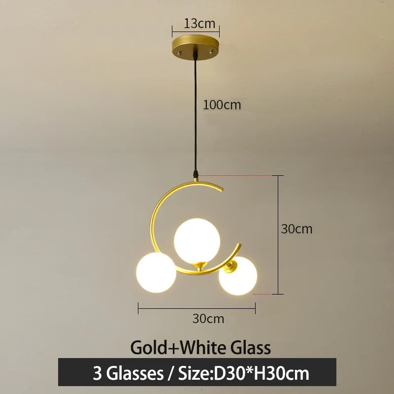 lampe boule en verre nordique décorative et créative
