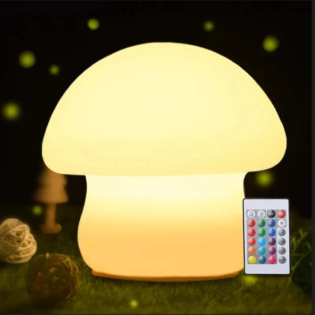 Champignon veilleuse LED Silicone capteur tactile batterie lampe chambre décor bébé chevet décoration lampes cadeau de noël
