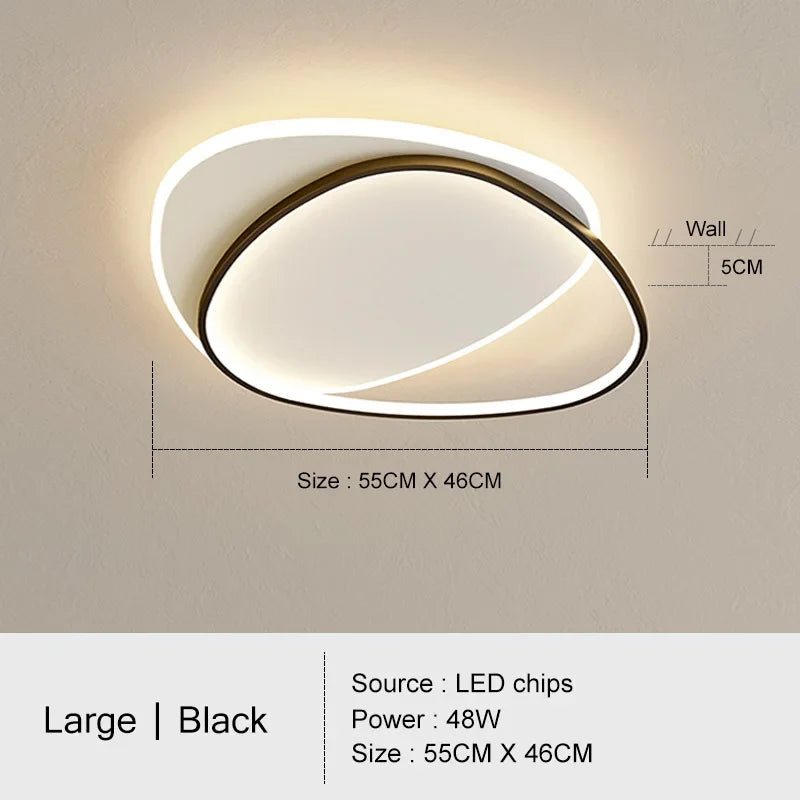 lustre led moderne simple décoration maison tondi