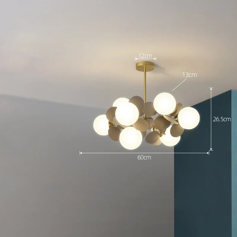 sandyha lustre moderne en verre coloré design créatif pour hôtel