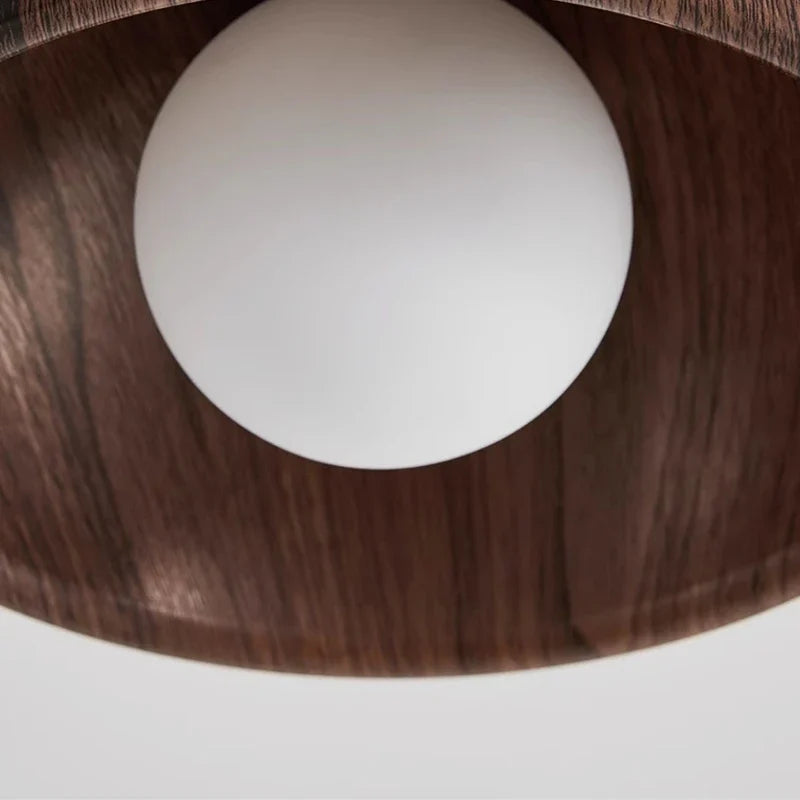 plafonnier minimaliste rétro en bois pour déco créative