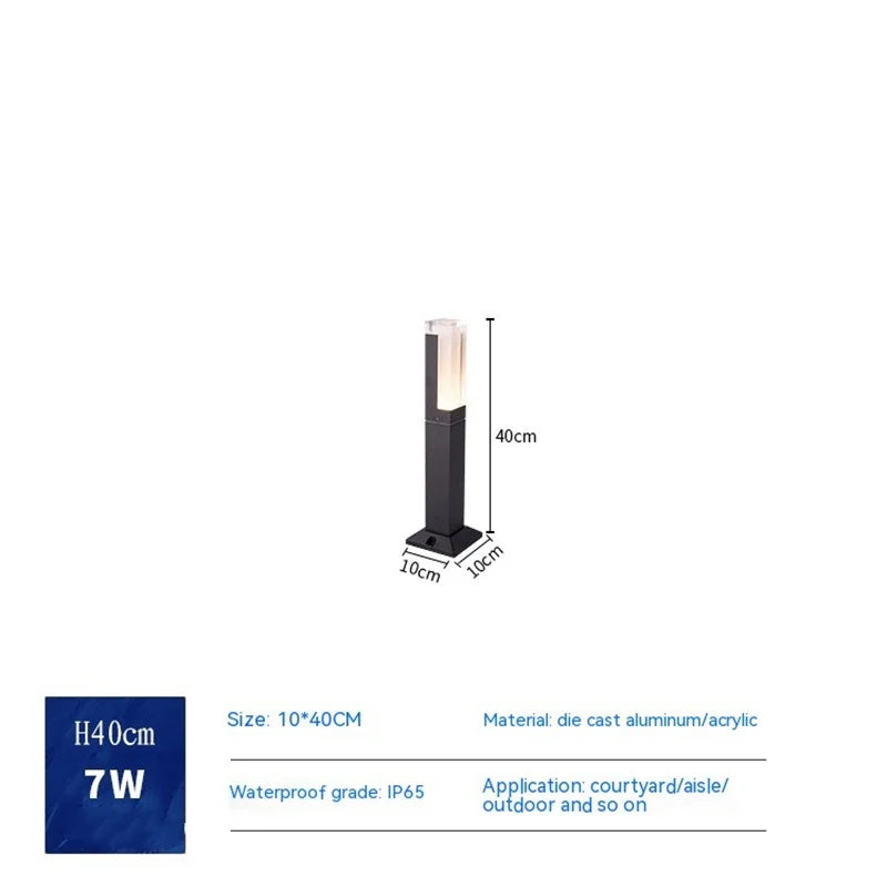 Extérieur étanche IP65 10 W LED nouvelle colonne en aluminium chemin de jardin carré paysage AC85-265 colonne lumineuse