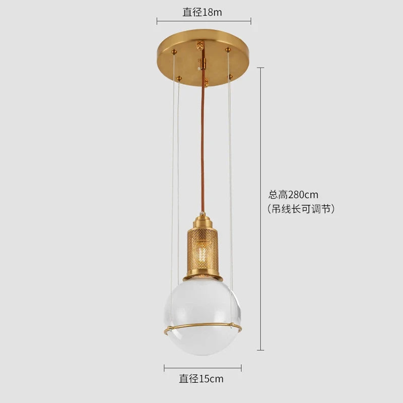 suspension boule de cristal style nordique moderne pour décoration intérieure
