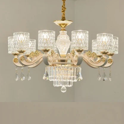 lustre en verre cristal design moderne pour un intérieur élégant