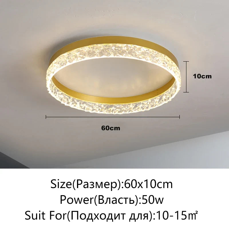 plafonnier nordique moderne à leds réglable et brillant