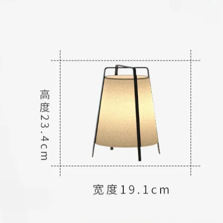 lampadaire japonais en tissu rétro pour décoration intérieure