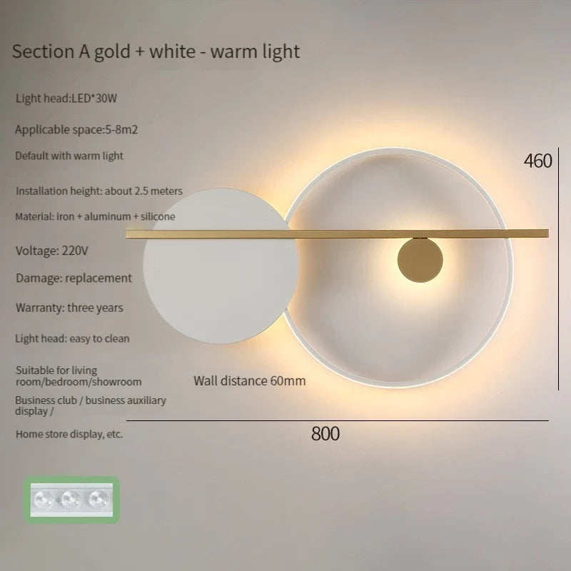 applique murale led moderne pour hôtel et éclairage domestique