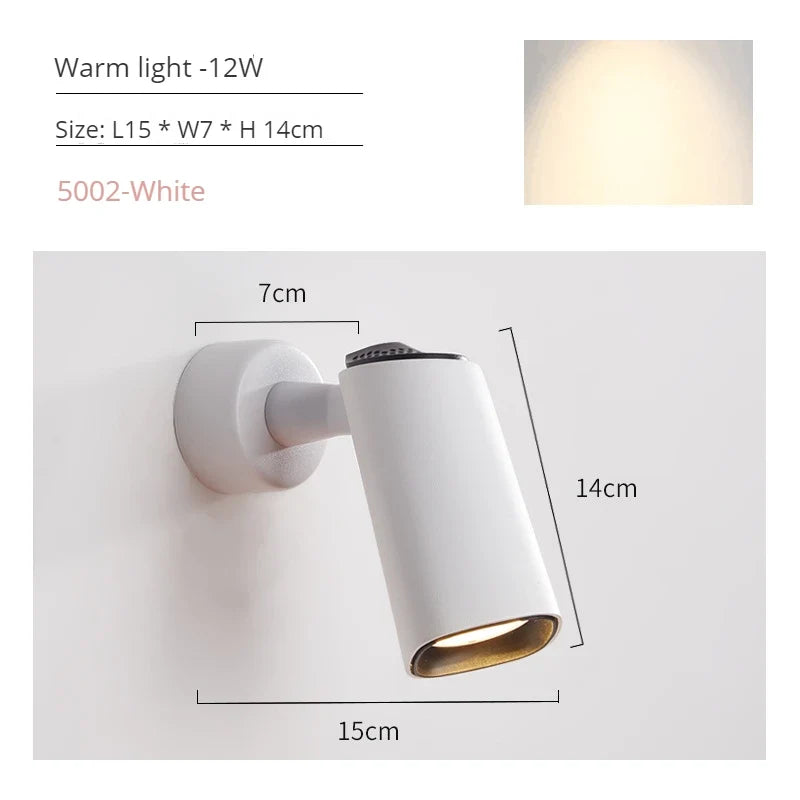 applique murale led moderne rotative pour décoration intérieure