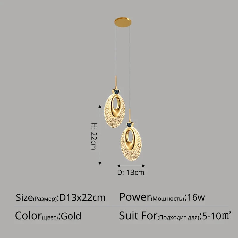 lustre moderne simple de luxe à tête unique