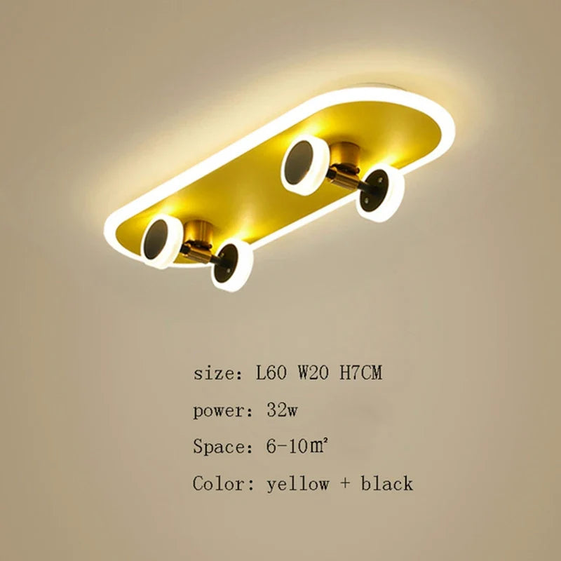 plafonnier scooter boy lampe décorative pour chambre enfant