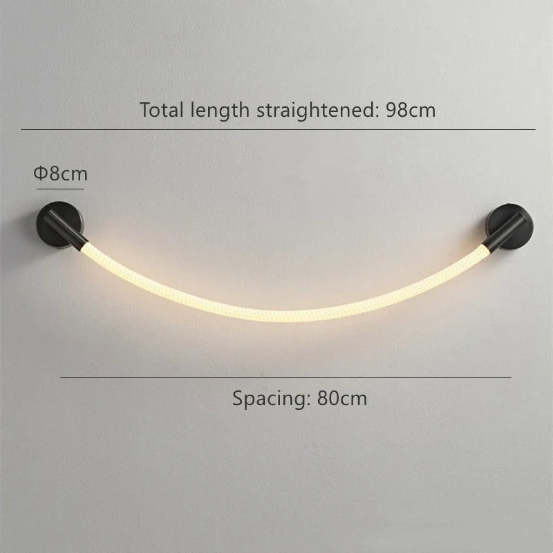 lampe led en silicone minimaliste de luxe flexible artistique