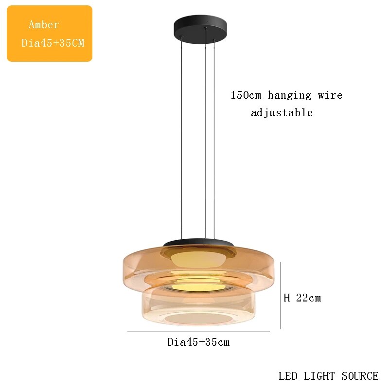 Lustre en verre minimaliste italien