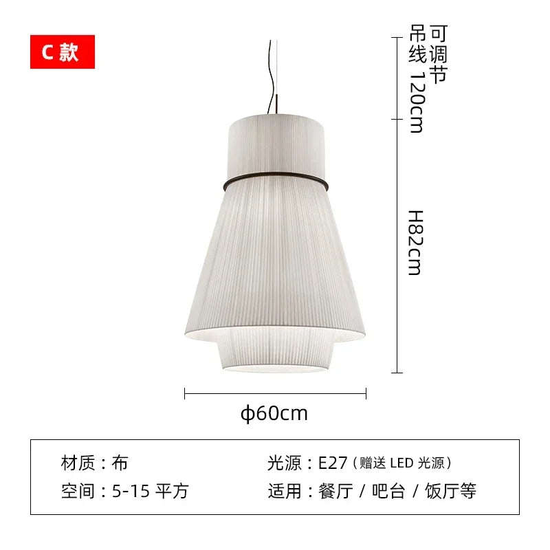 suspension décoration nordique tissu artistique grain vertical moderne