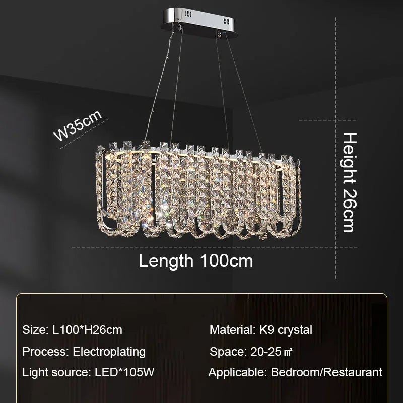 lustre en cristal moderne pour un intérieur élégant et raffiné