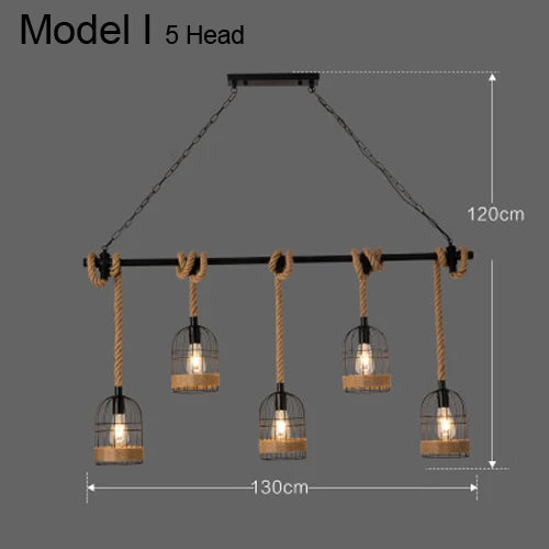 suspension rustiques industrielles avec corde pour intérieur