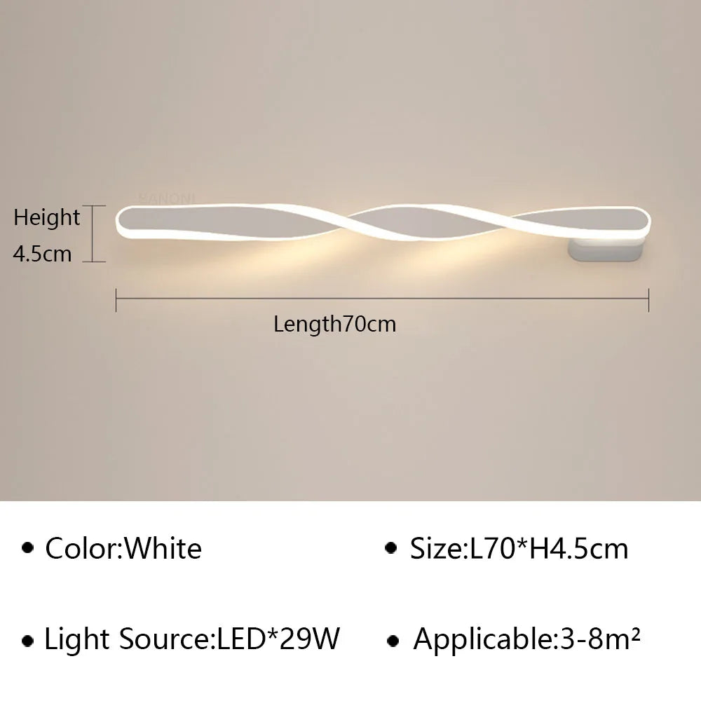 Applique murale LED moderne pour chambre à coucher
