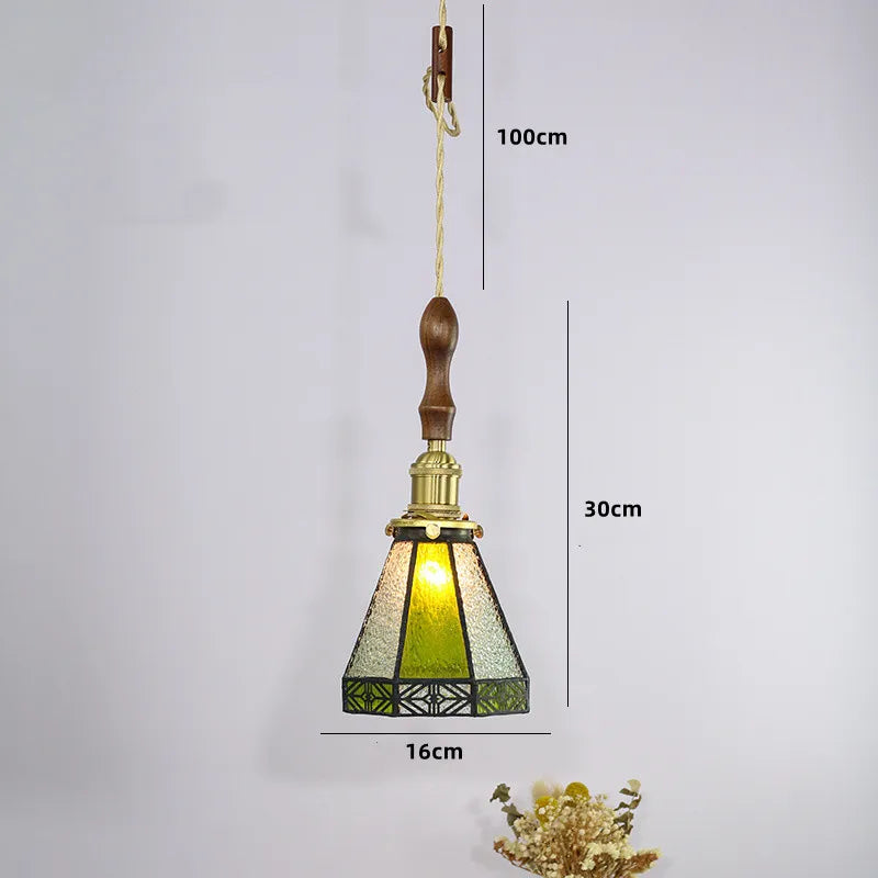 suspension nordique en cuivre avec verre teinté pour intérieur élégant
