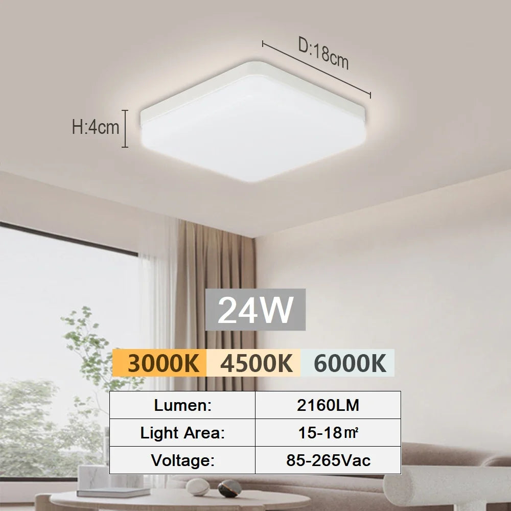 Tuya Smart LED plafonnier App commande vocale Alexa Google télécommande plafonniers carrés salon chambre éclairage