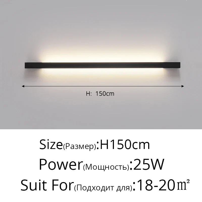 Applique murale à bande LED minimaliste moderne