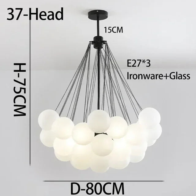 suspension modernes en verre de lait magique de haricot