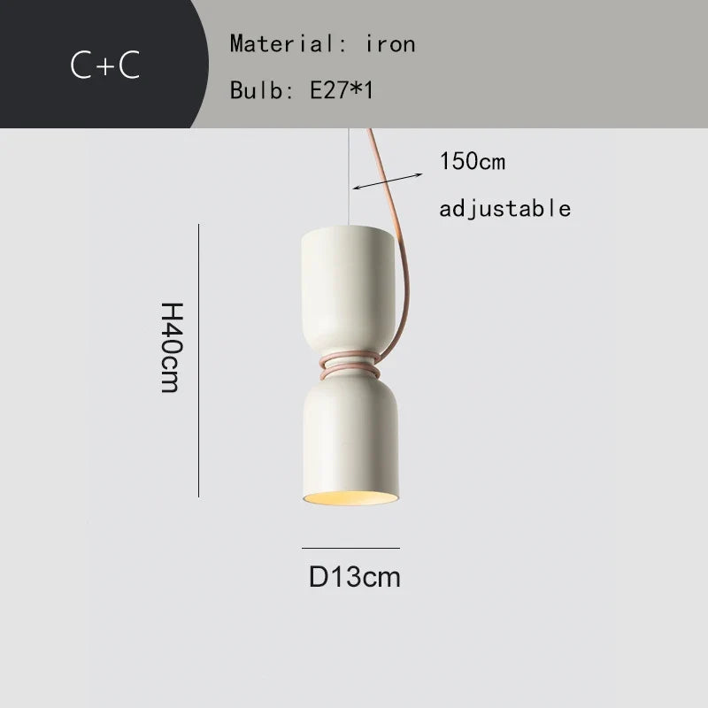lustre moderne en métal pour 	 avec fil réglable