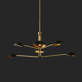 lustre rétro en cuivre lampe créative à bras long design industriel