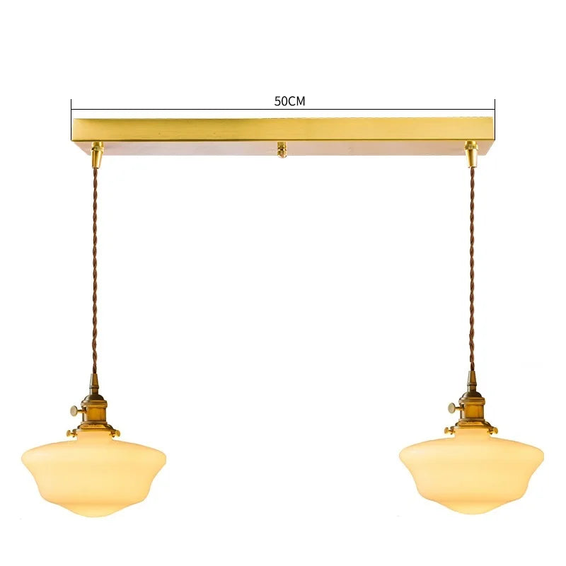 iwhd suspension led en verre et cuivre style nordique moderne
