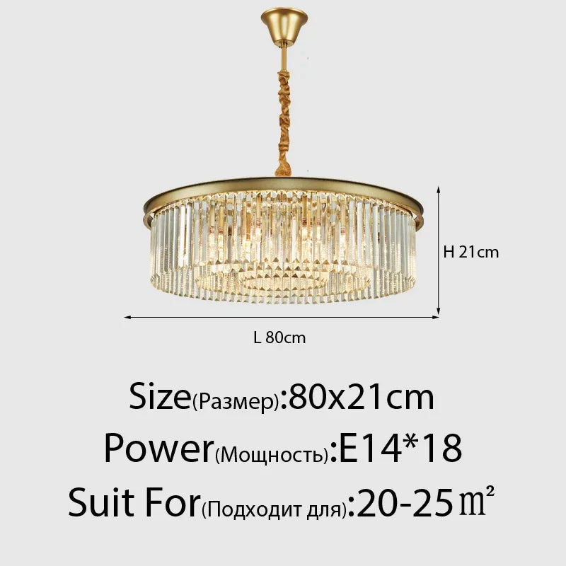 lustre moderne en cristal style nordique vintage pour intérieur élégant