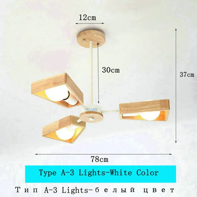 lustre scandinave minimaliste rotation 360 degrés luminaires suspendus bois créatifs