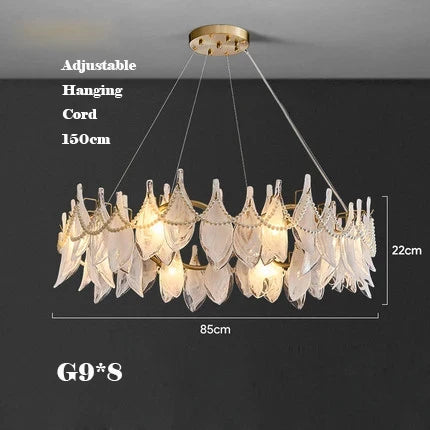 lustre créatif postmoderne en verre dépoli suspendu