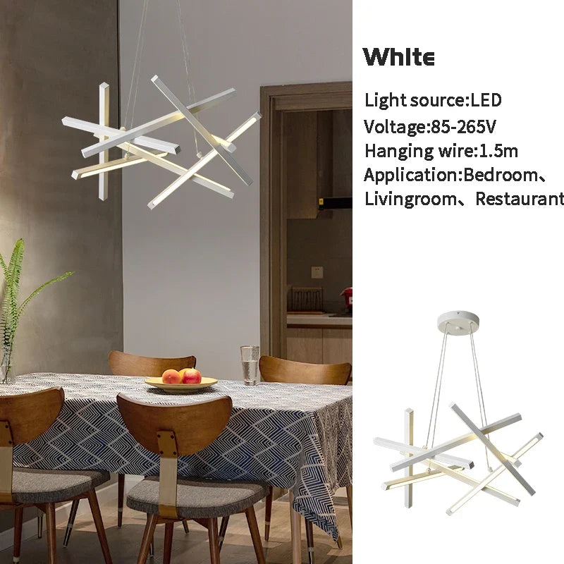 Lustre LED nordique adapté au salon