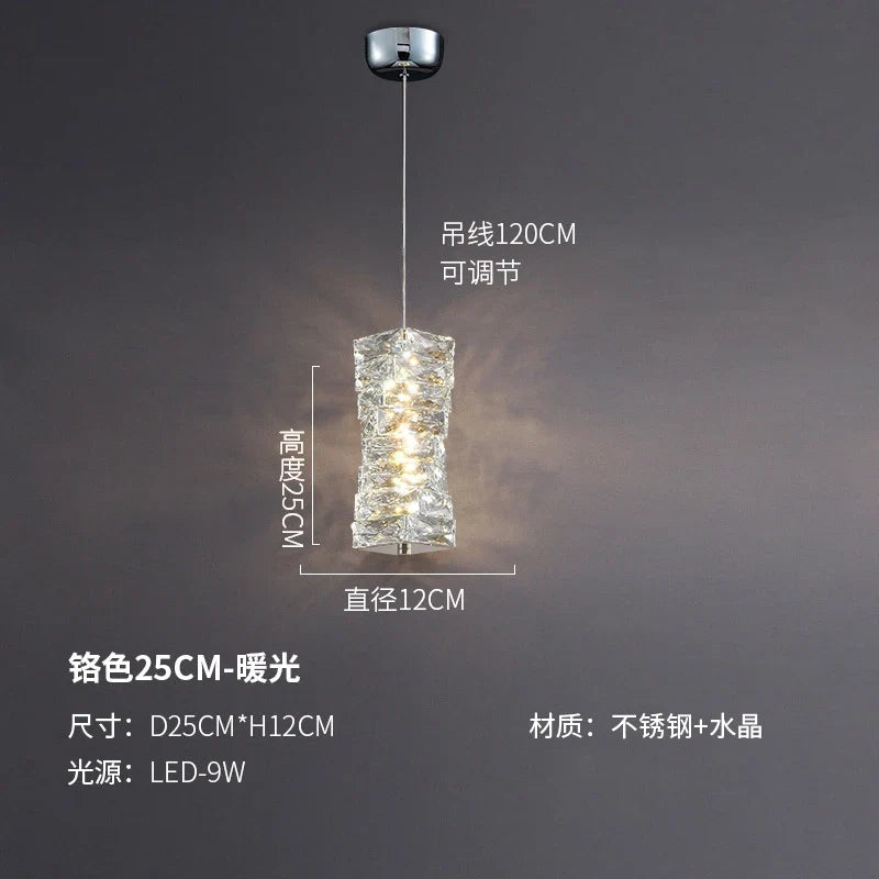 plafonnier moderne en cristal k9 pour décoration intérieure luxe