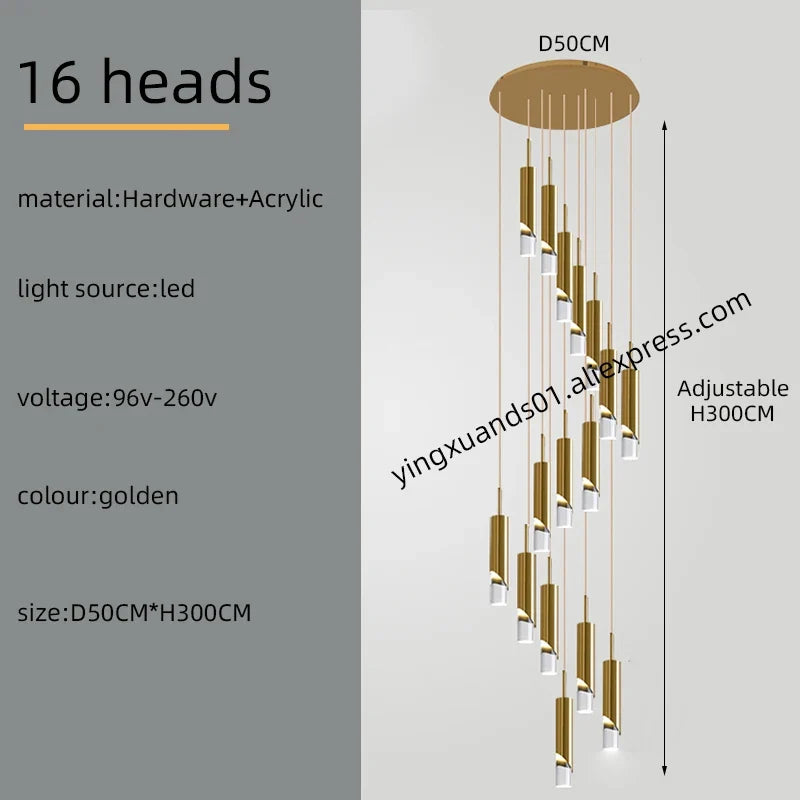 lustre nordique moderne en acrylique pour éclairage créatif intérieur