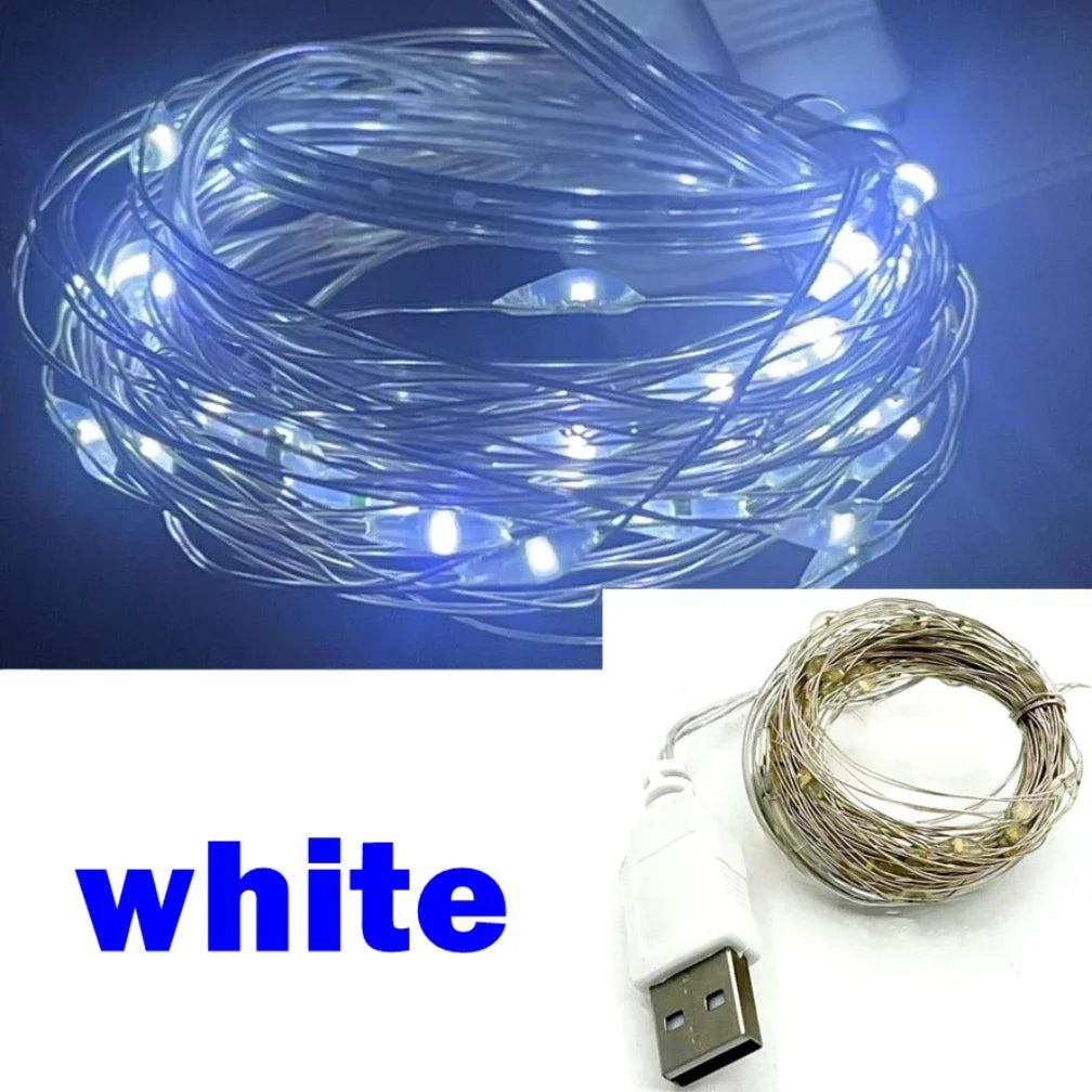 guirlande lumineuse led usb étanche pour décoration festive