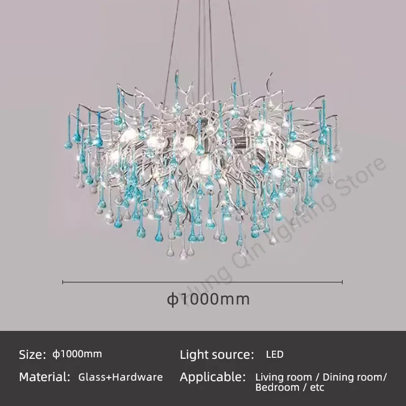 lustre moderne en verre bicolore style postmoderne avec led