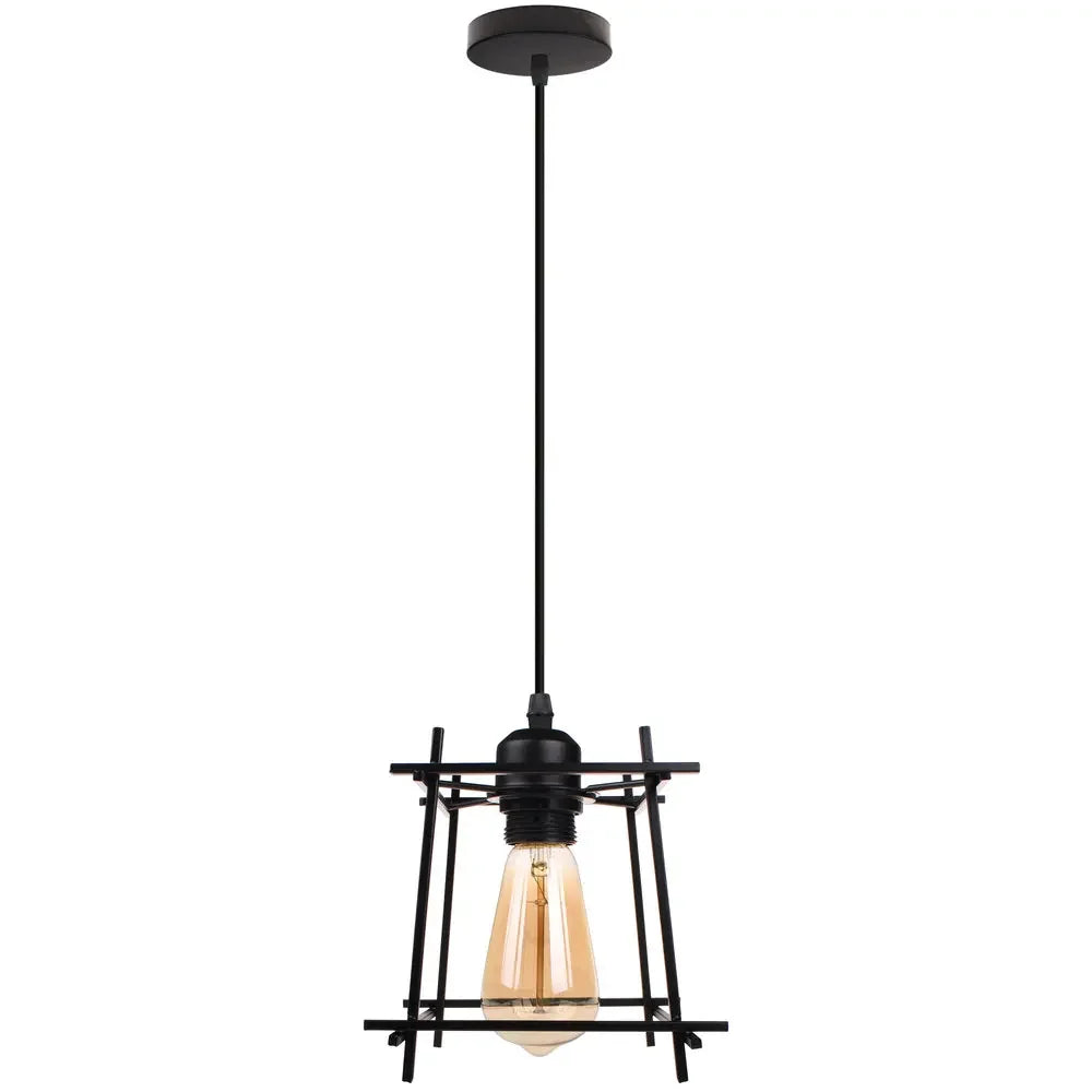 suspension vintage en métal abat-jour cage pour éclairage intérieur