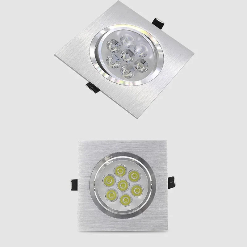 spot led carré à intensité variable pour décoration intérieure