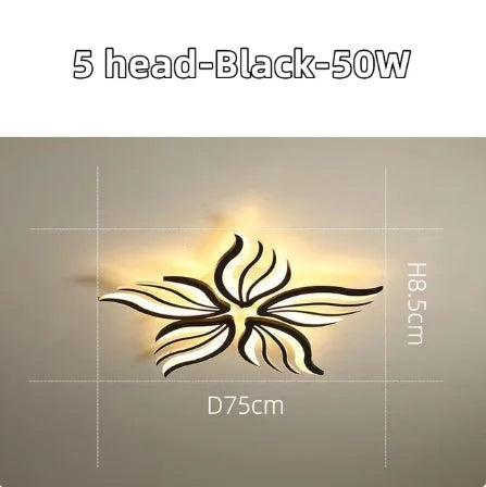 Plafond moderne à LEDs lampe chambre panneau plafonnier RC-dimmable luminaires salon éclairage intérieur salle à manger chambre cuisine
