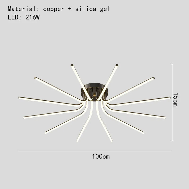 lustre led moderne minimaliste pour éclairage intérieur varié