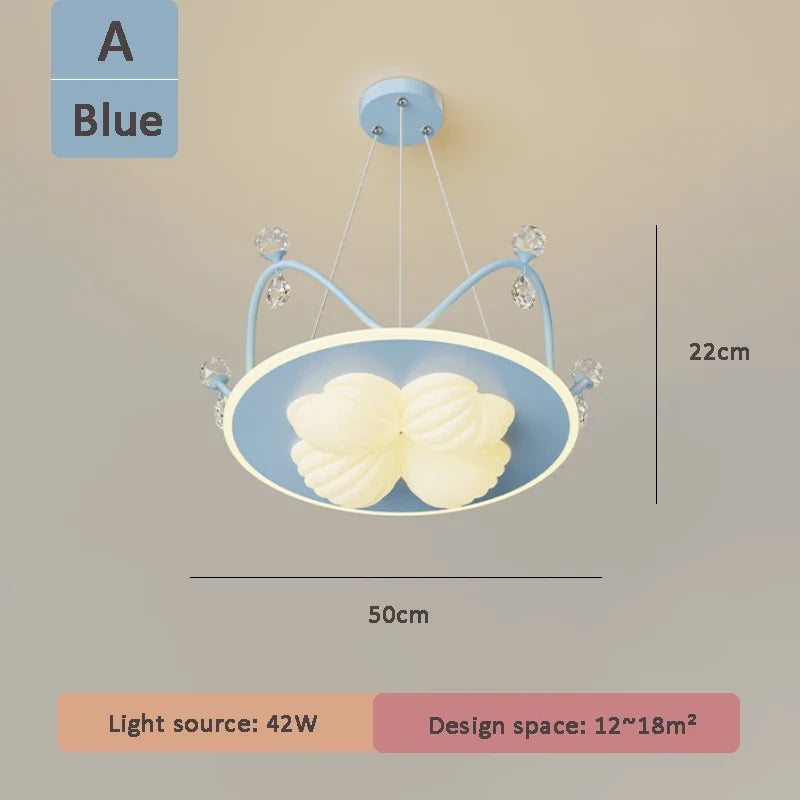 lustre nuage cristal romantique pour chambre d'enfant décoratif