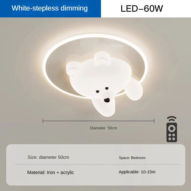 plafonnier led ours mignon pour chambre enfant