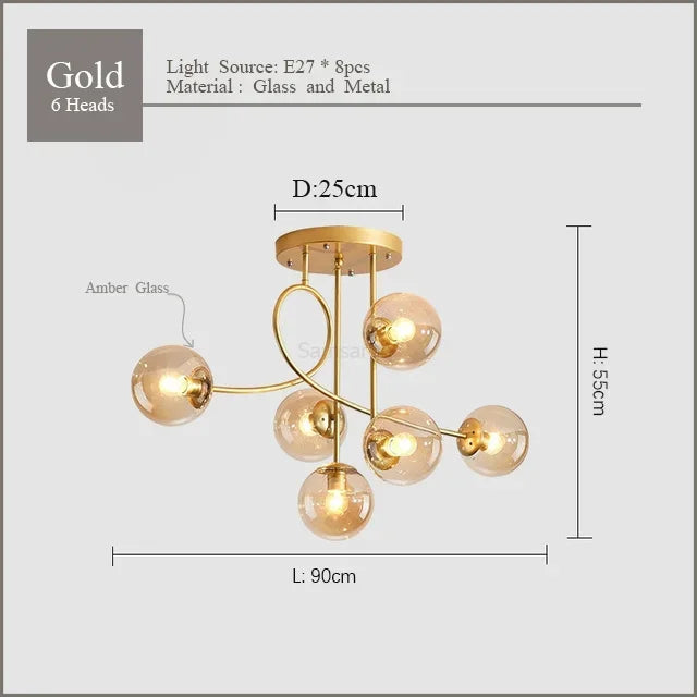 lustre en verre design pour un éclairage élégant intérieur
