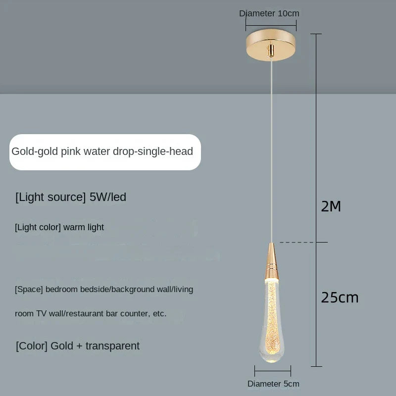 Suspension en cristal au design moderne