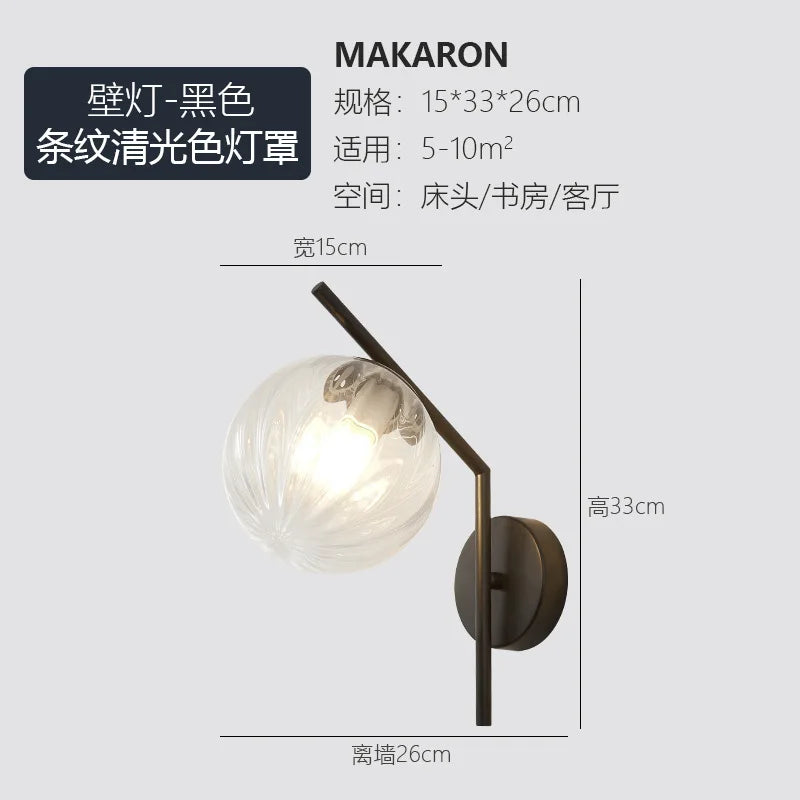 European style living room, bedroom, bedside wall lamp, study room, staircase, hallway, LED lamp, modern hotel, hotel wall lamp